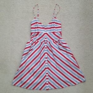 Cute Sundress, Red White and Baby Blue, Size S